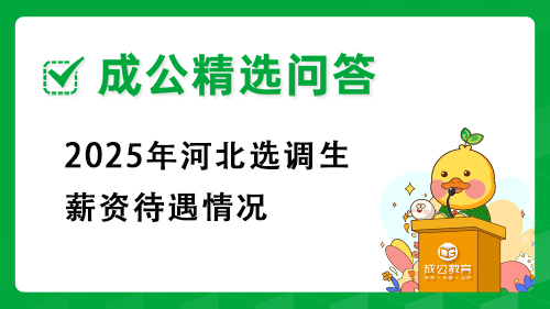 2025年河北选调生薪资待遇情况 2025年河北选调生薪资待遇情况