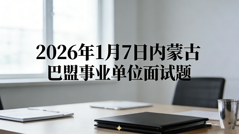2026年1月7日内蒙古巴盟事业单位面试题