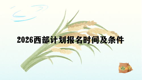 2026西部计划报名时间及条件.png